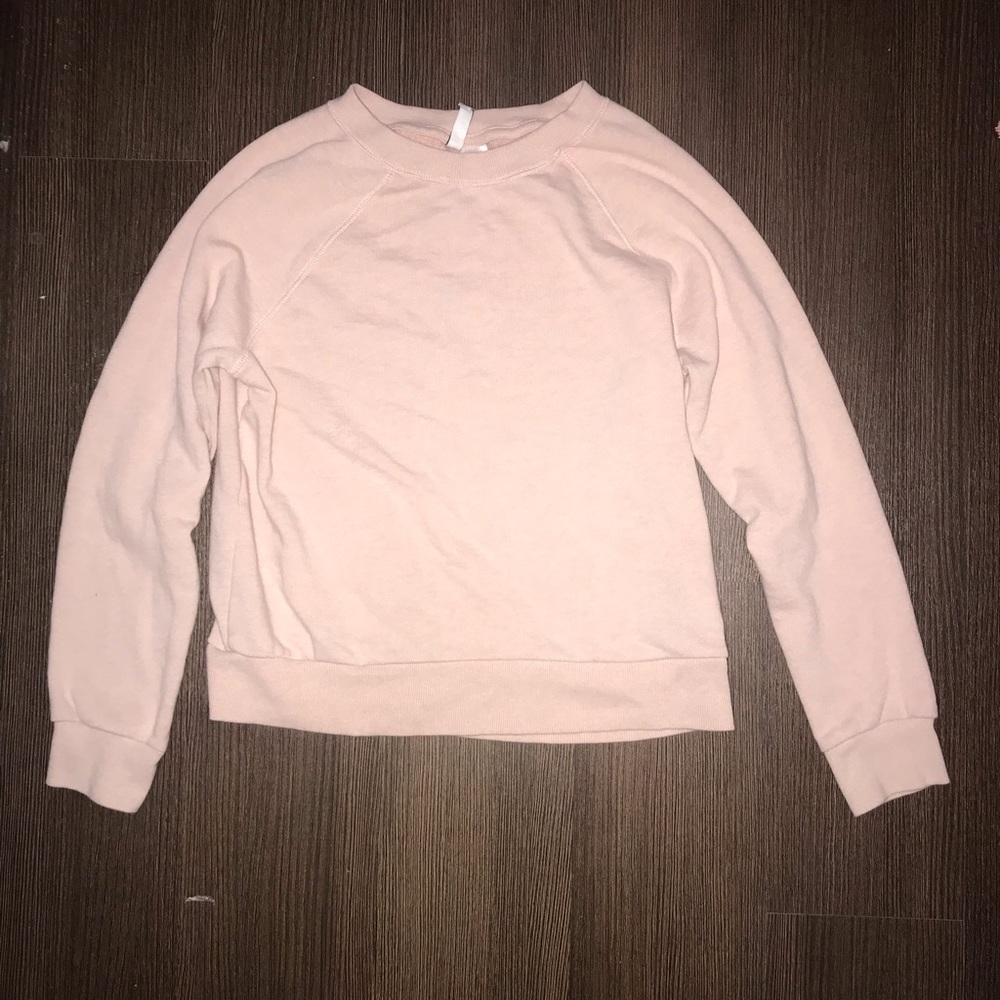 Blush pink hoodless sweatshirt